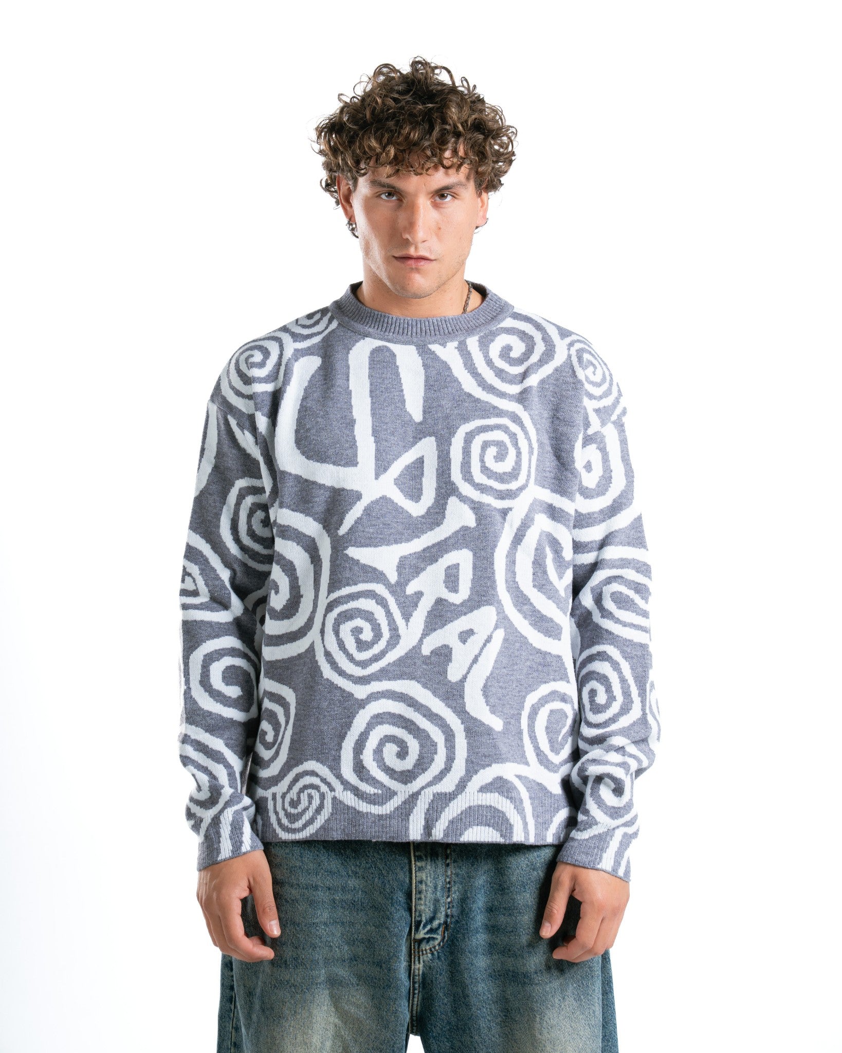 CRAYONIC GREY KNIT SWEATER