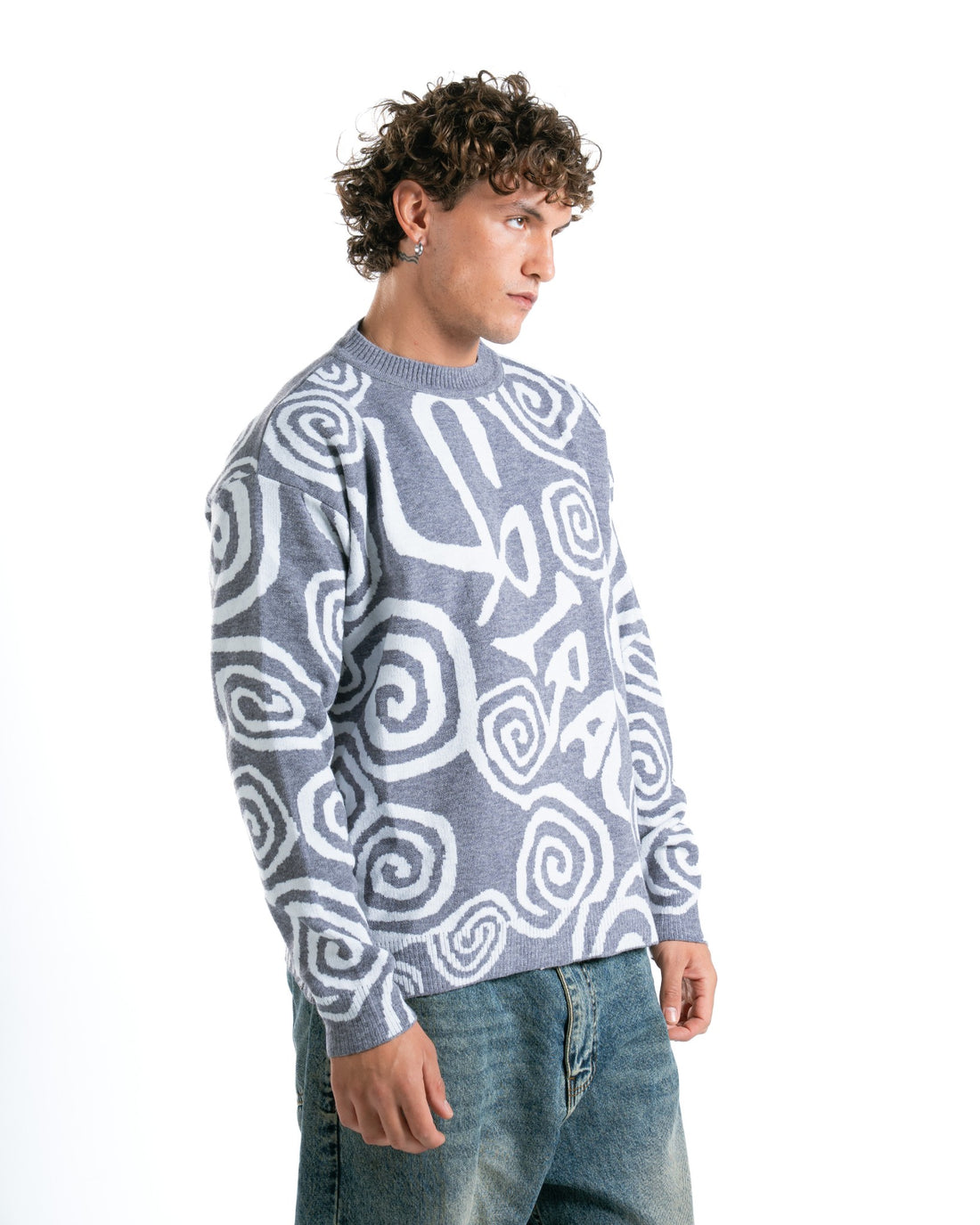 CRAYONIC GREY KNIT SWEATER