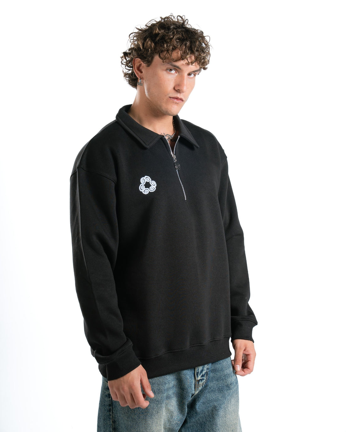 FLOW BLACK QUARTER-ZIP
