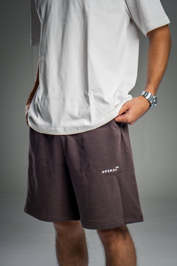 Spiral Comfy Shorts In Dark Grey