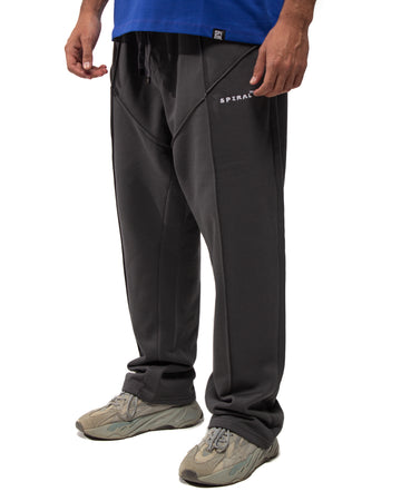 Spiral Crossline Sweatpants In Dark Grey