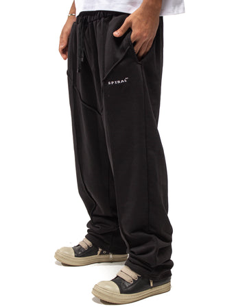 Spiral Crossline Sweatpants In Black