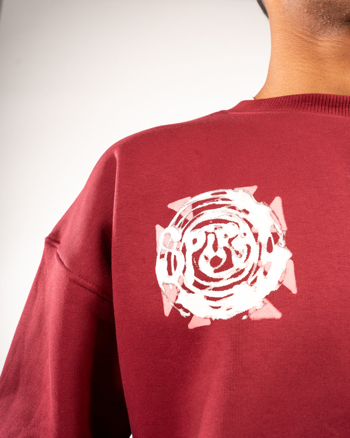 SPIRALVERSE BURGUNDY CREWNECK