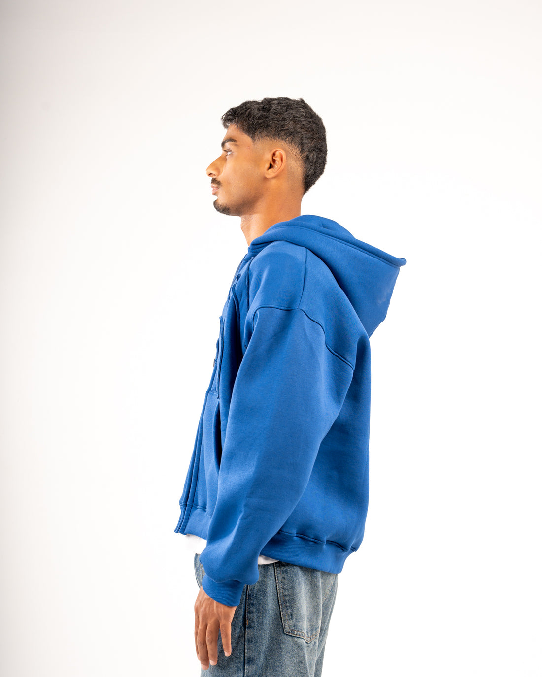 SPIRAL-SPLIT BLUE FULL ZIP-UP