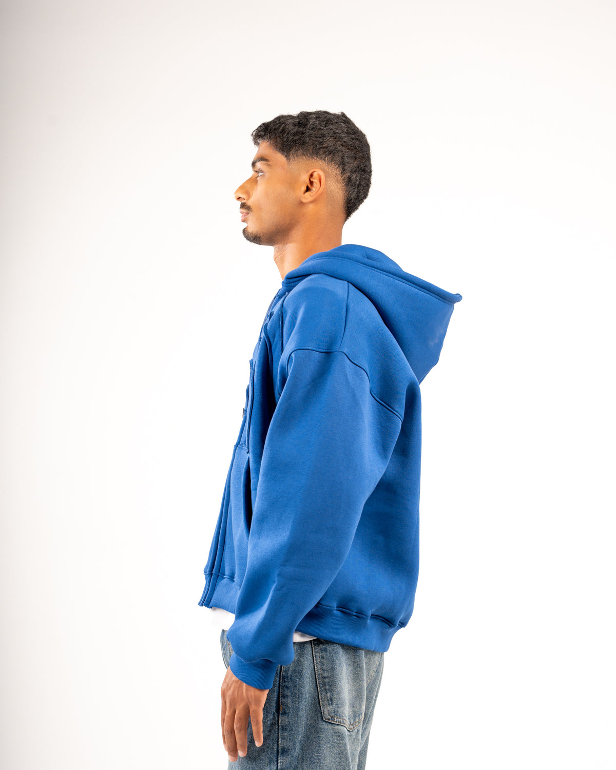 SPIRAL-SPLIT BLUE FULL ZIP-UP