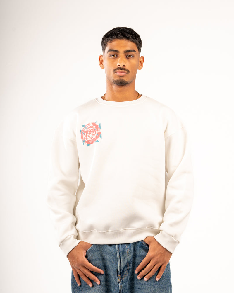 SPIRALVERSE OFF-WHITE CREWNECK