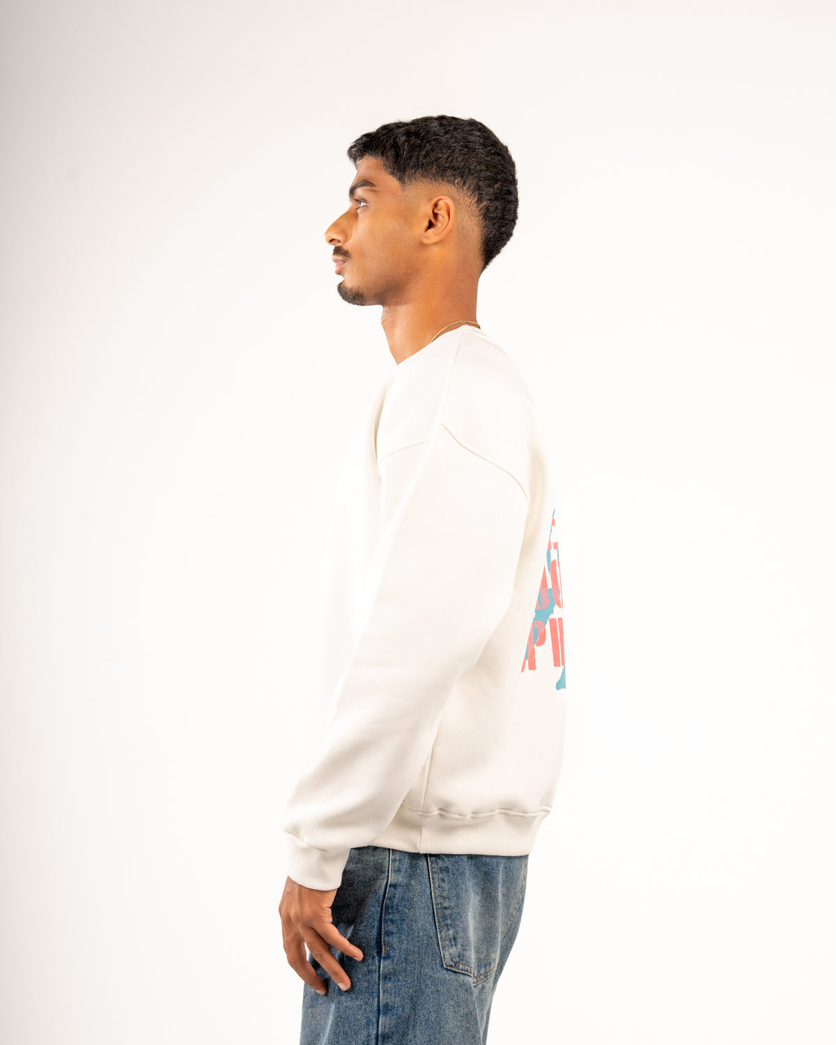 SPIRALVERSE OFF-WHITE CREWNECK