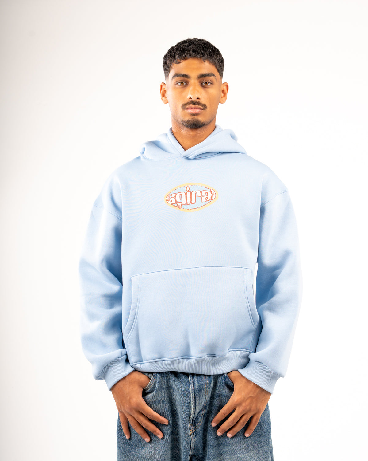 OVAL BABY BLUE HOODIE