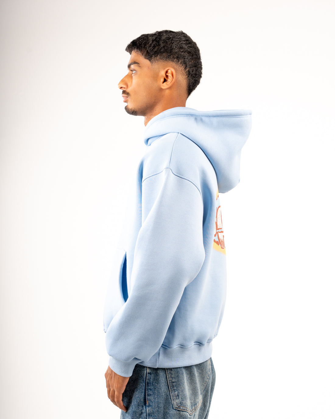 OVAL BABY BLUE HOODIE