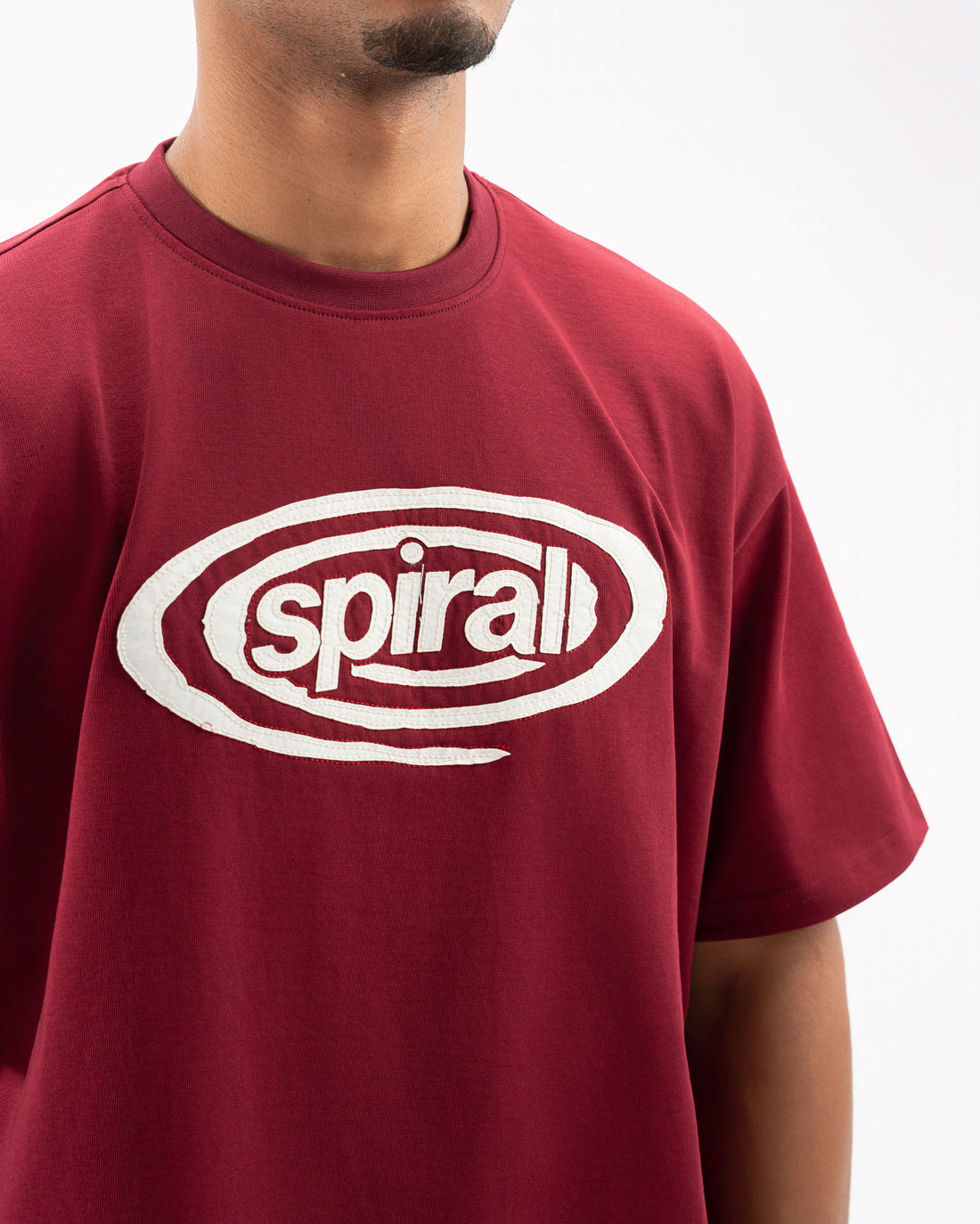 Spiral Essential T-Shirt in Burgundy