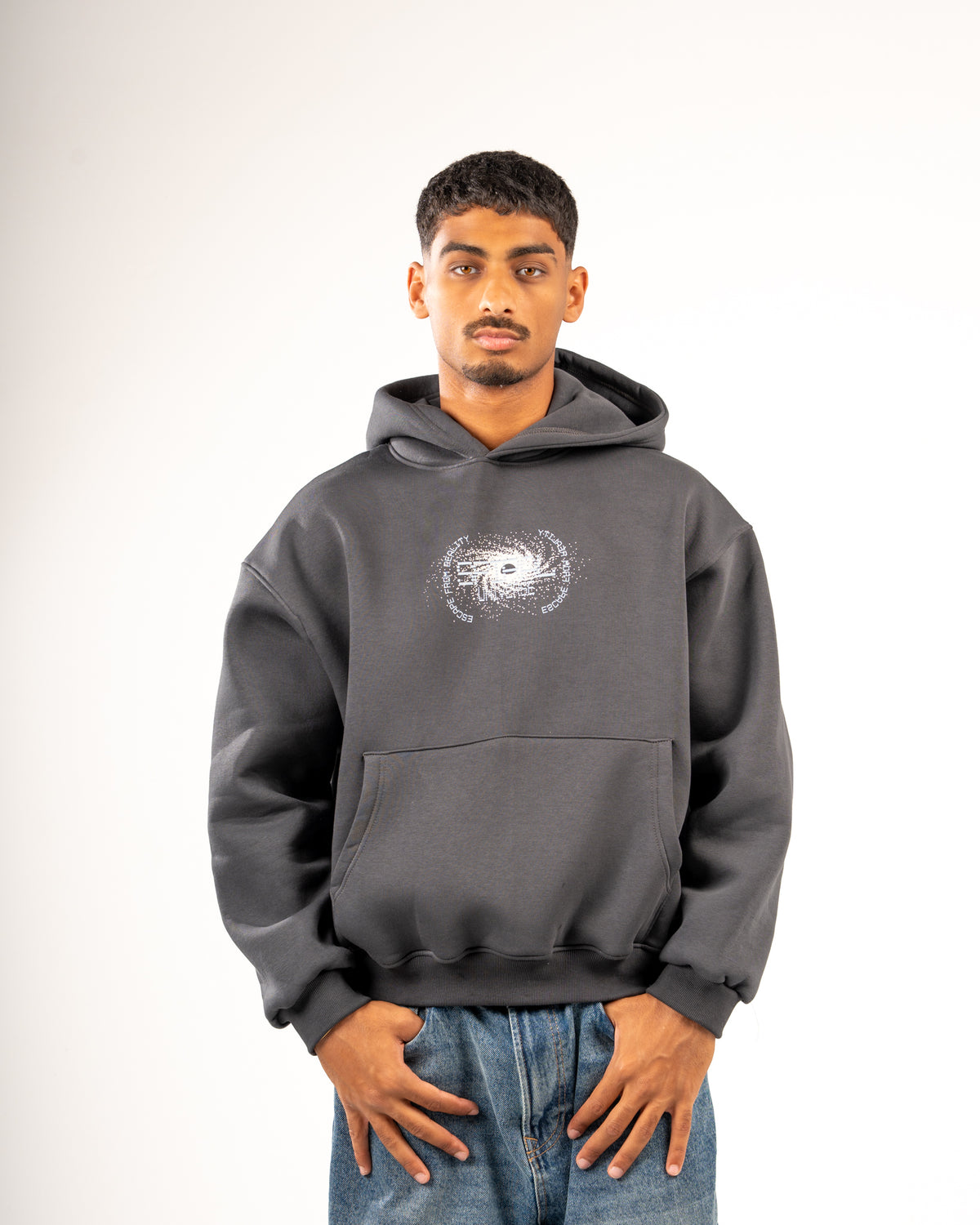 UNIVERSE DARK GREY HOODIE