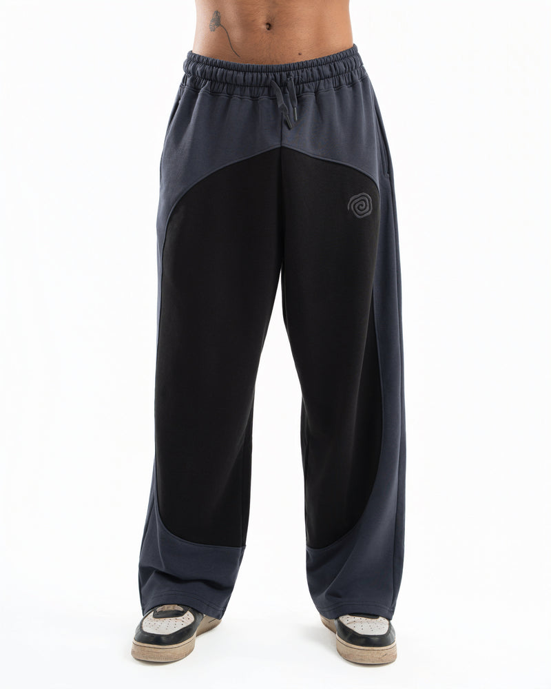 Spiral Studio Sweatpants in Black x Dark Grey