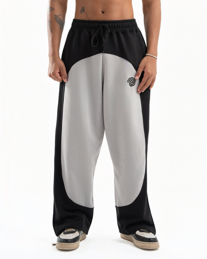 Spiral Studio Sweatpants in Black x Silver