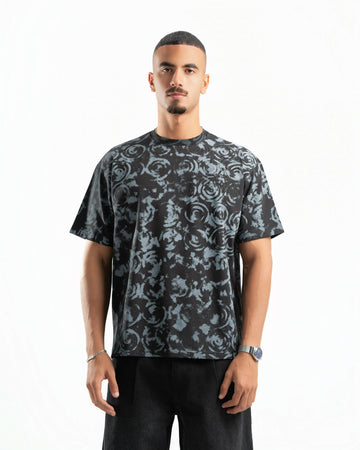 Full Cover Spiral Tee In Black