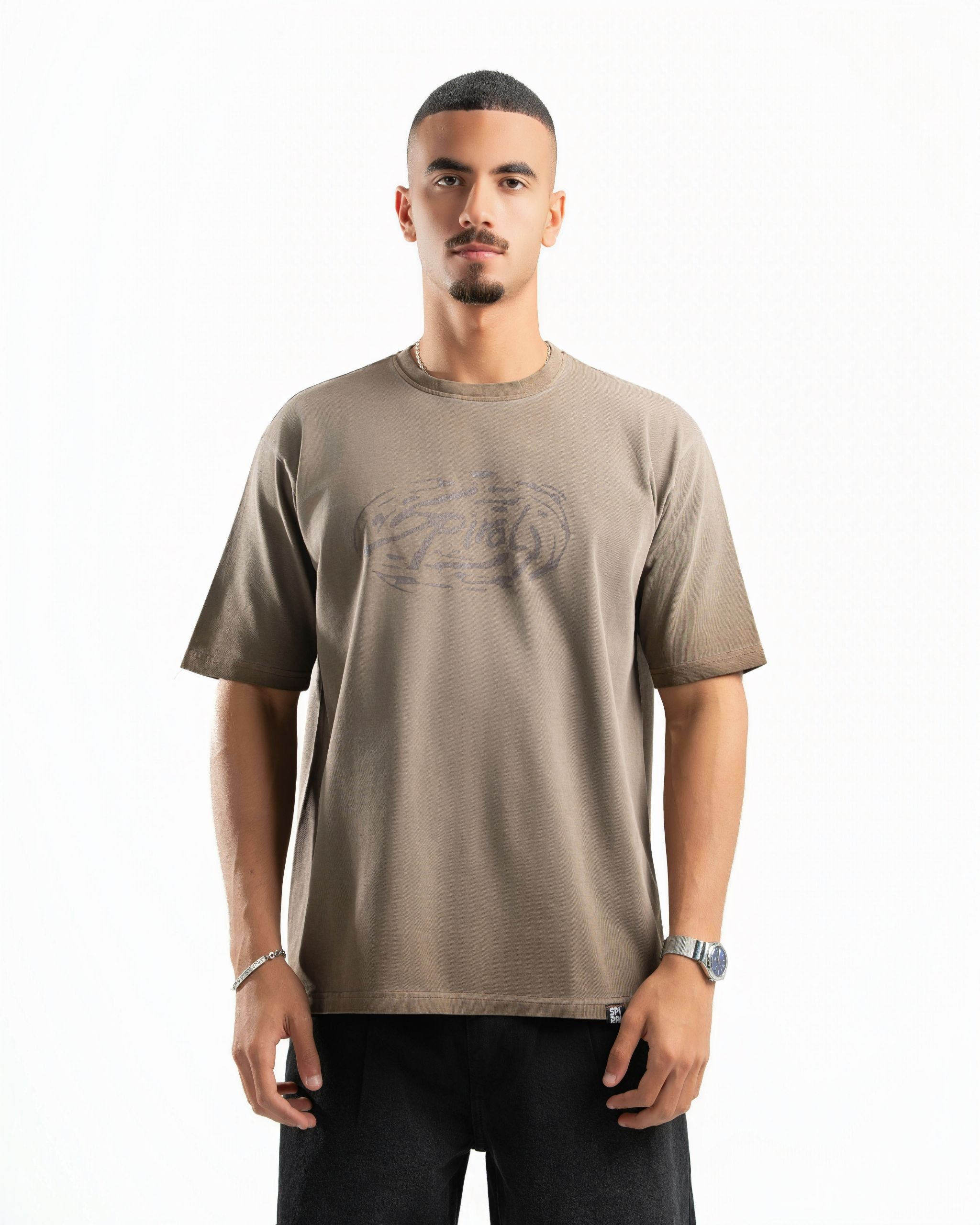 Washed T-Shirt in Brown