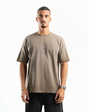 Washed T-Shirt in Brown