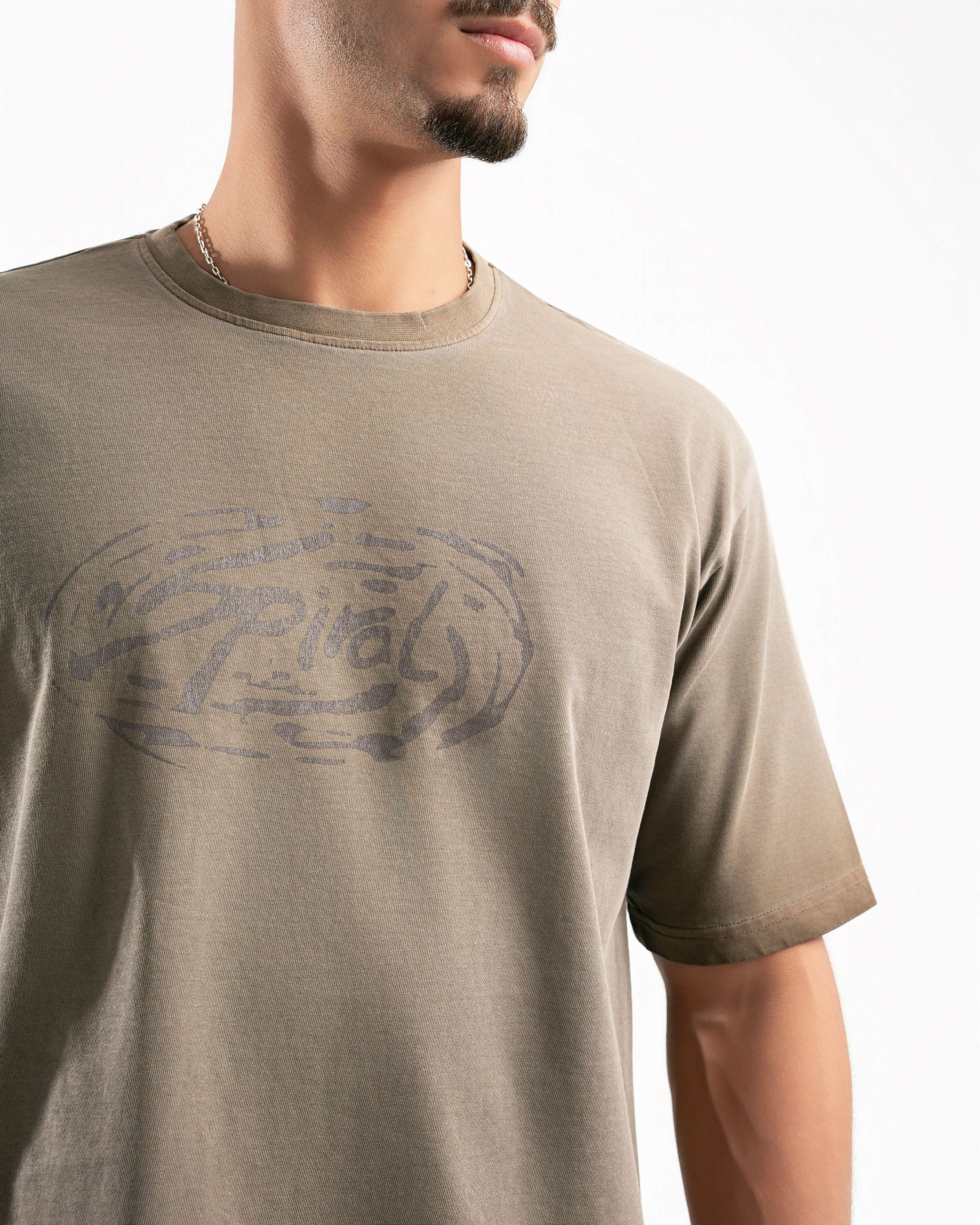 Washed T-Shirt in Brown