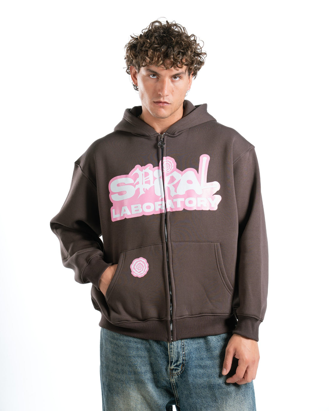 LABORATORY BROWN FULL ZIP-UP