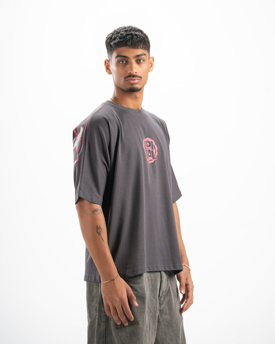 Motion Tee In Dark Grey