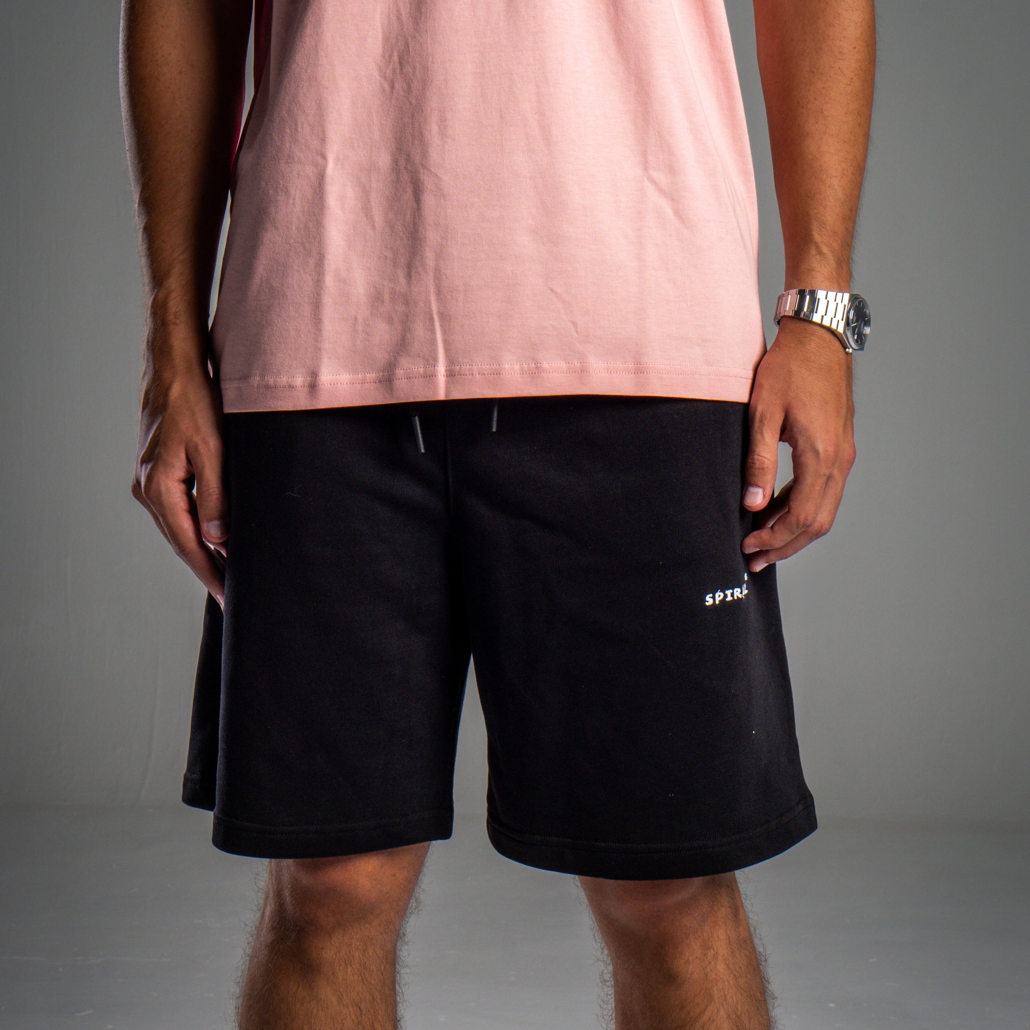 Spiral Comfy Shorts In Black