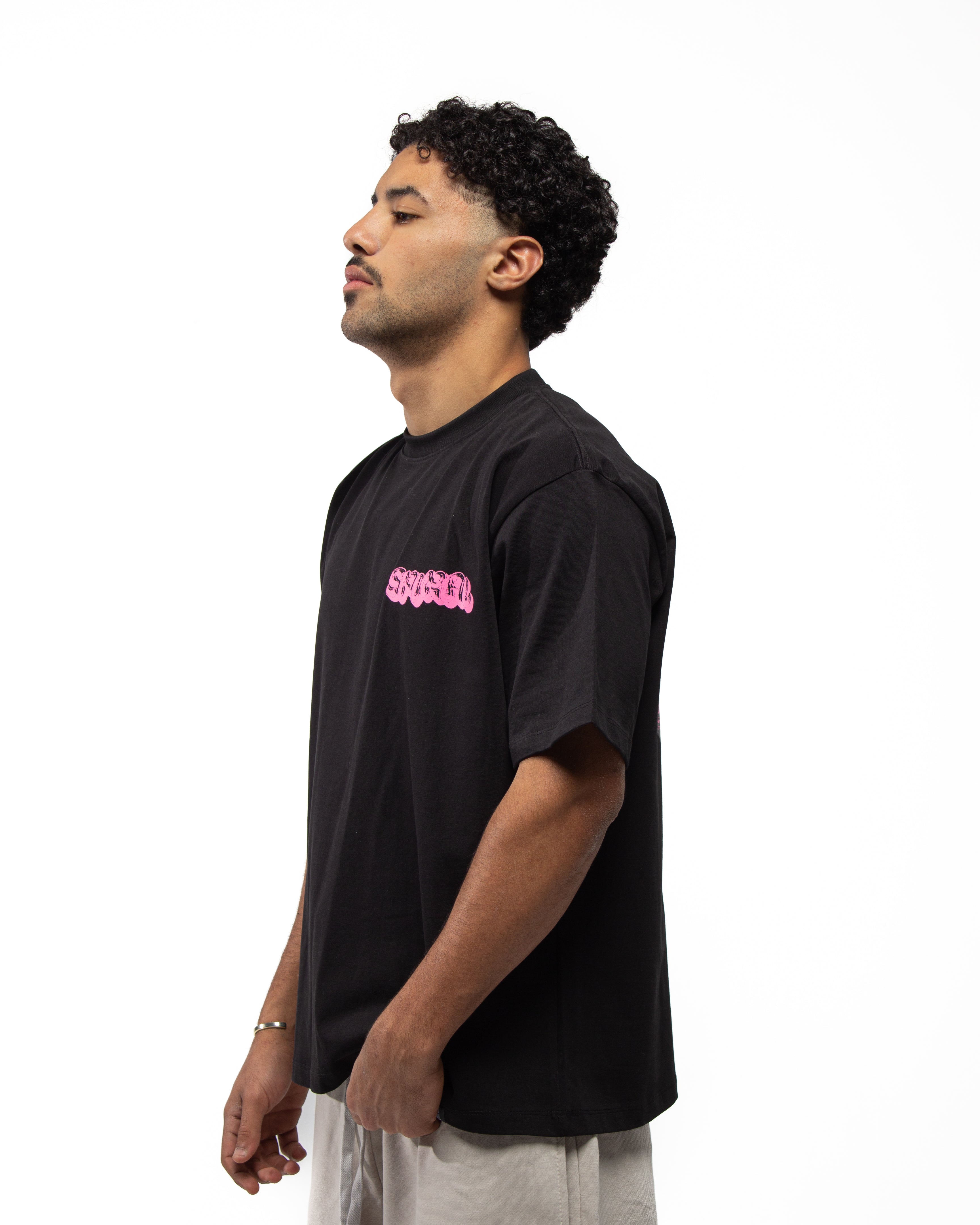 Spiral Core Tee In Black