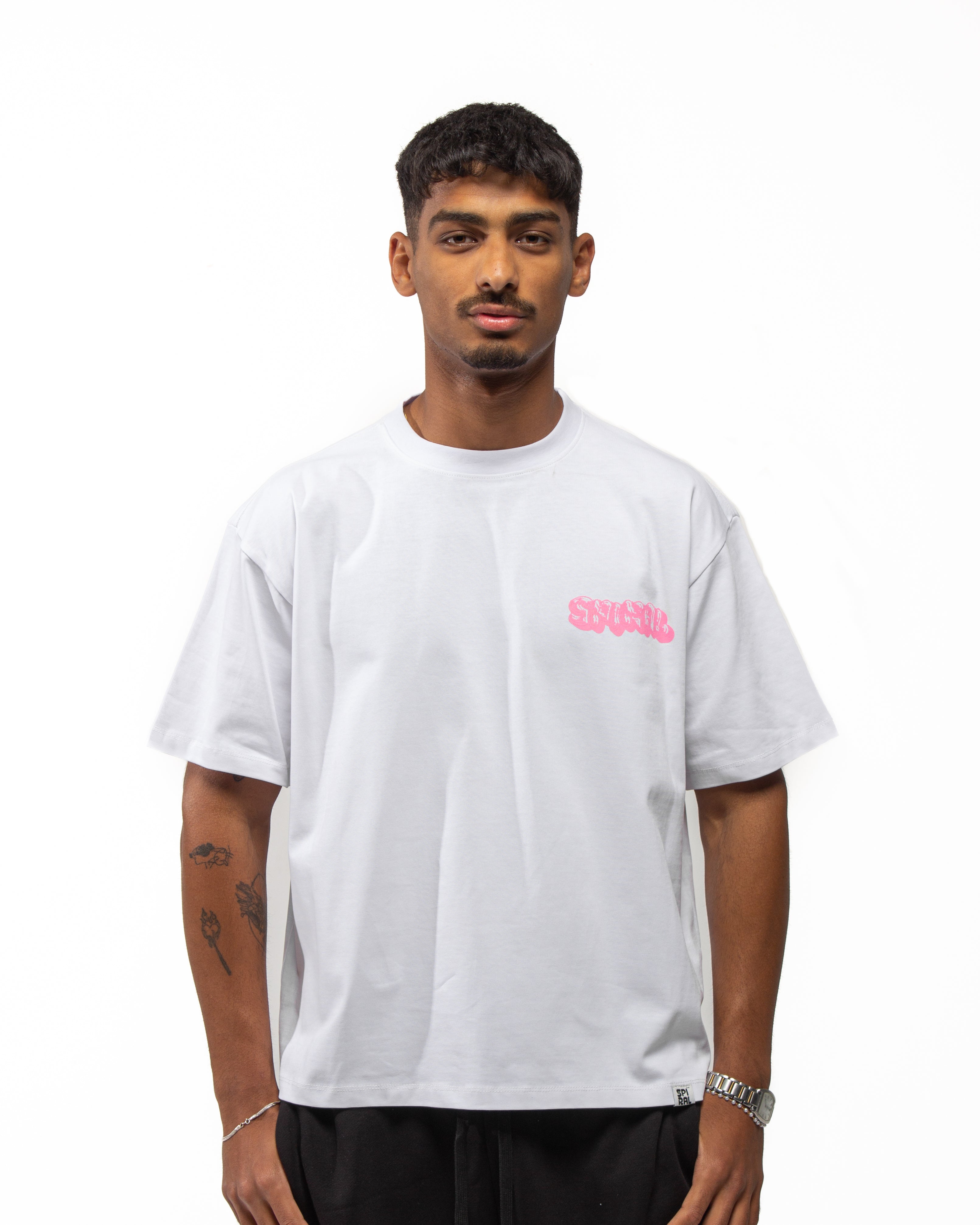 Spiral Core Tee In White