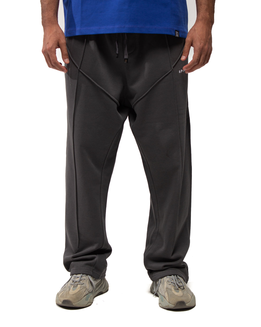 Spiral Crossline Sweatpants In Dark Grey