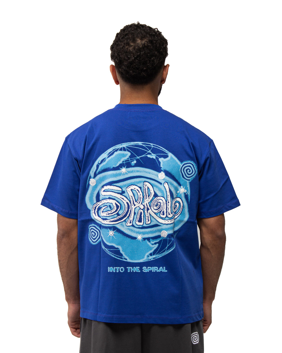 Globe Tee In Royal Blue
