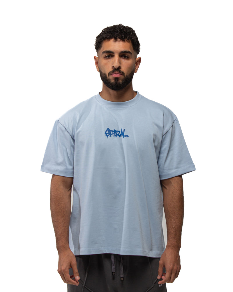 Art Of Spiral In Sky-Blue